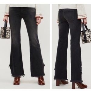 Free People Vintage Flare Frayed Hem Denim Jeans Size 30